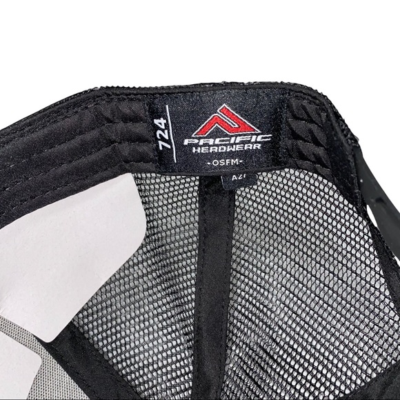 Pacific Headwear ORIGINAL 5-Panel Mesh Overlay Trucker Snapback Cap Hat P724. - Picture 6 of 7